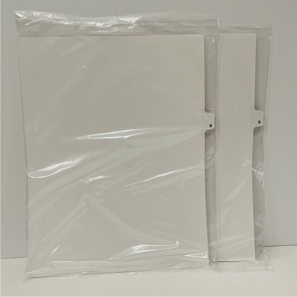 Avery-Style Legal Exhibit Side Tab Divider Title: 9 Letter White 25/Pack 11919